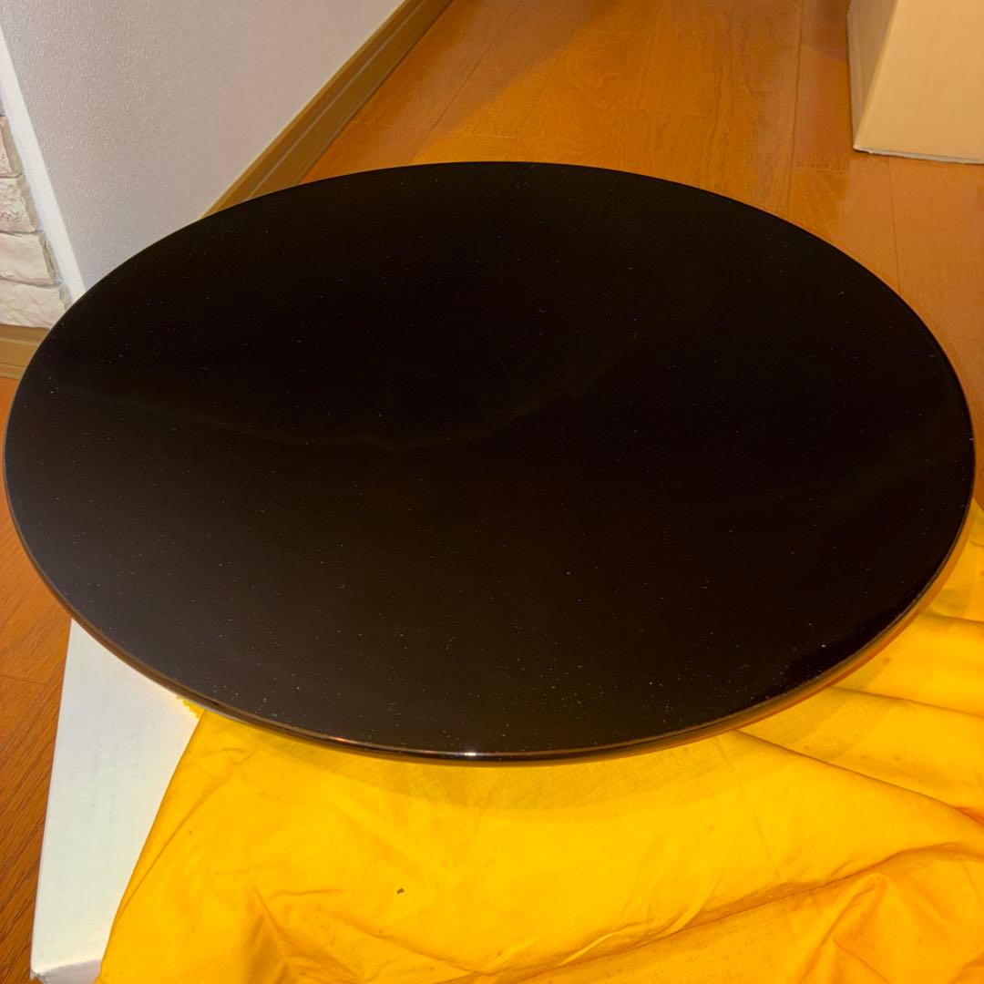 輪島塗　大皿　飾皿黒塗　台付　直径45センチ未使用