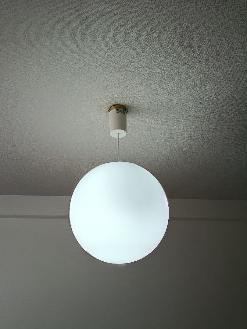 無印 ペンダントライト丸・L コード・フランジ：ホワイト + スマート電球