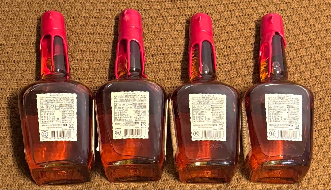 メーカーズマーク700ml 4本セット ウイスキー メーカーズマーク 700ml