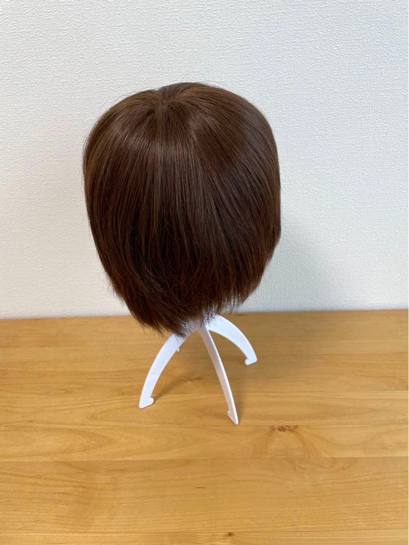 【医療用】ブラウン ショートウィッグ ウィックスタンド付き