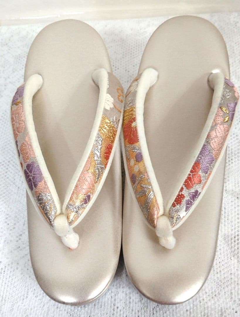 和装用バッグと草履セット 鈴乃屋 西陣織バッグ 本革草履