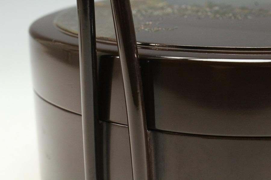 煎茶 高蒔絵 手堤茶櫃 時代物(K-A756)