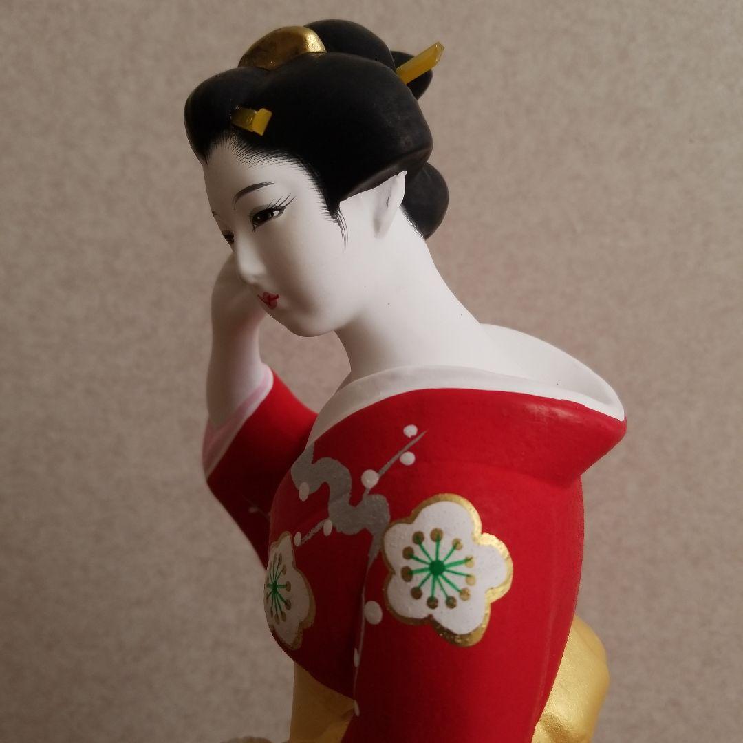 日本人形】 ◇ 博多人形 ◇ 白梅 赤着物 金帯 - メルカリ