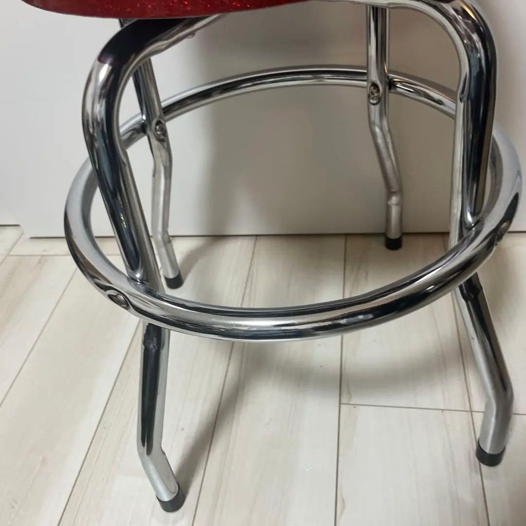 りんご　Fender スツール 黒/赤