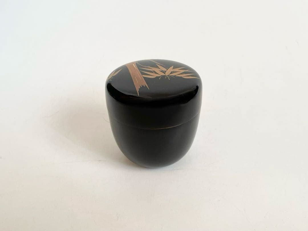 漆芸家 田中勝月 棗 竹蒔絵 棗 茶入 共箱 茶道具