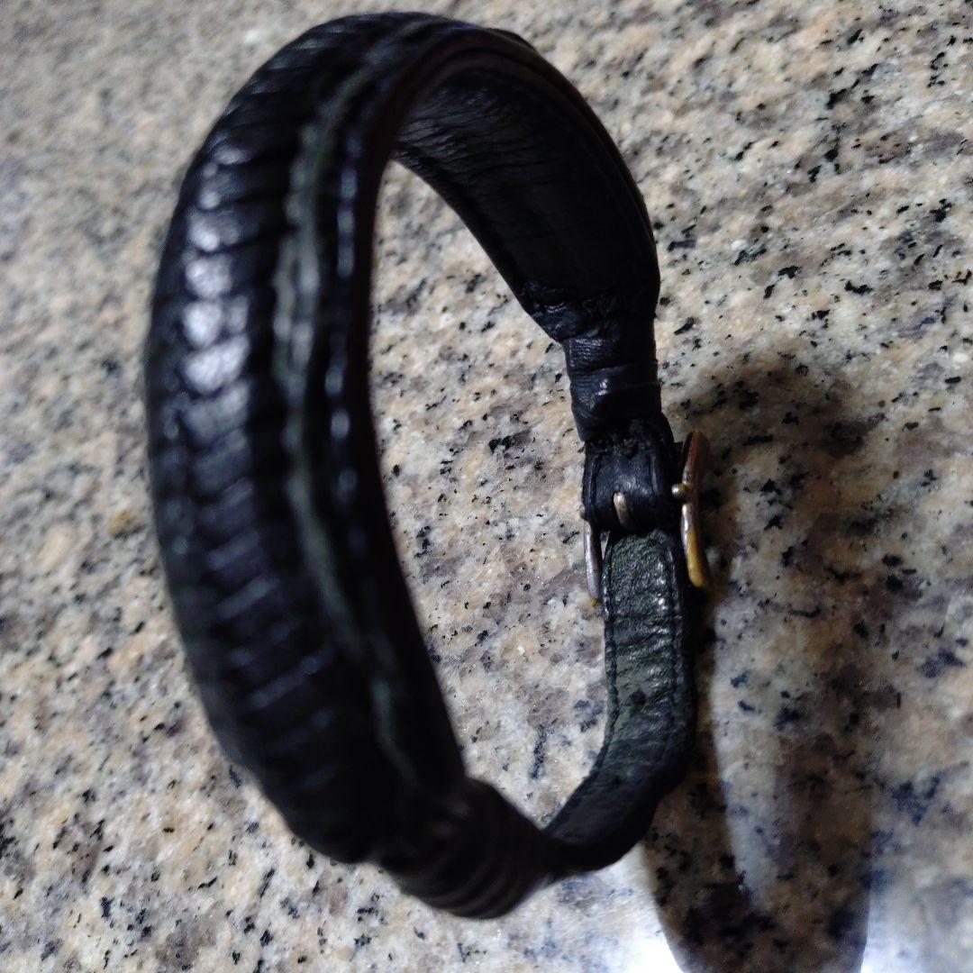 ケムリ ブラック クロコダイル ブレスレット｜00s kmrii crocodile