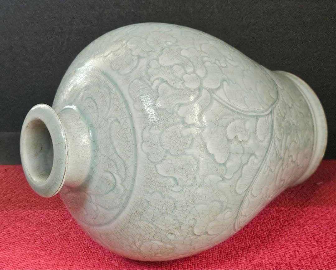 中国古美術 中国古陶磁器 古玩 青白磁 影青 彫花文 瓶 罐