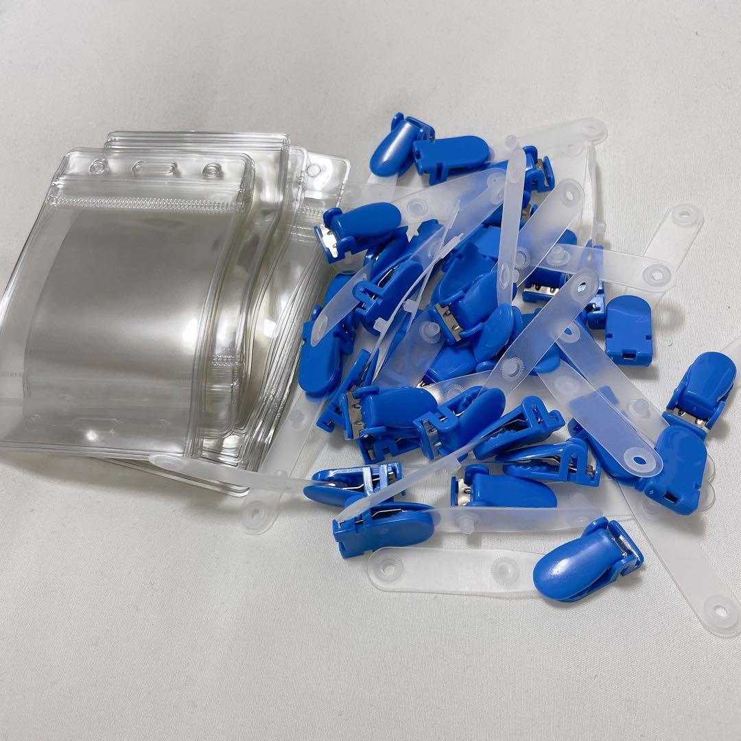 早い者勝ち✨35枚入り 名札クリップ バンドクリップ ネームホルダー 縦型 Amazon | Chouiery 35枚入れ 名札クリップ バンドクリップ ネーム