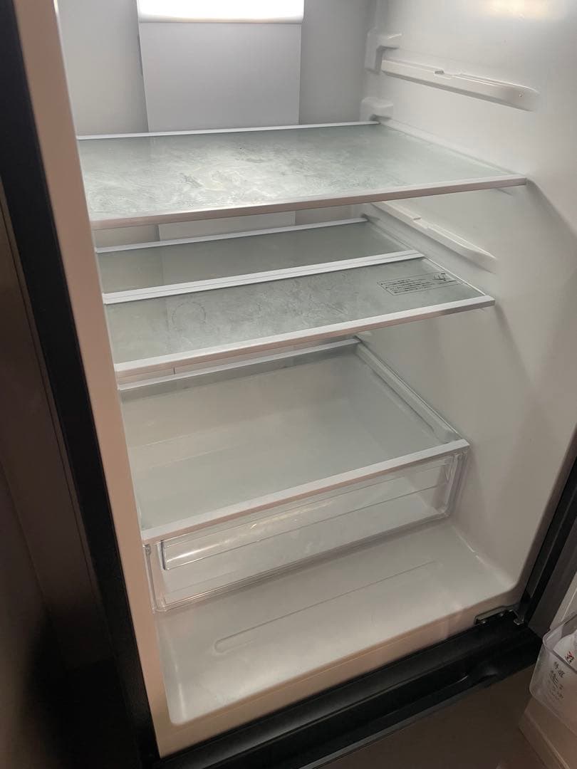 【美品】AQUA 2ドア冷蔵庫 （2025年製・ウッドブラック）