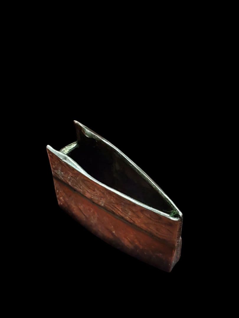 雲の彫刻が見事な銀着せ二重はばき　　時代物