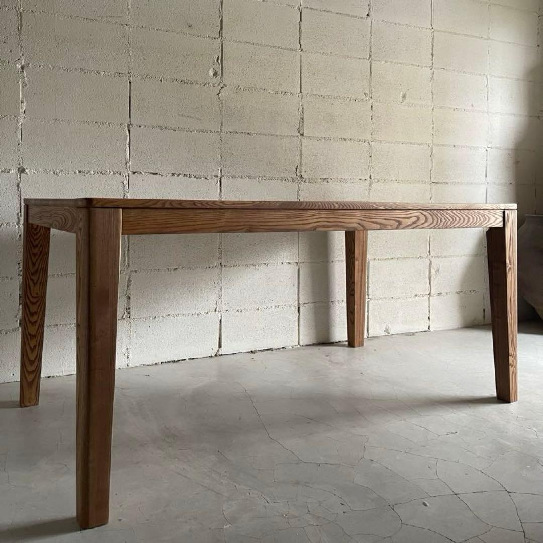 美品　天然木オーク無垢材　ダイニングテーブル　大手百貨店購入品　北欧　テーパー脚