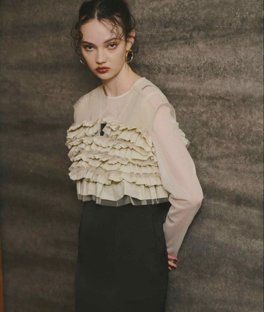 完売商品　最終値下げ　ANDRESD チュールドレス　結婚式ドレス　2次会