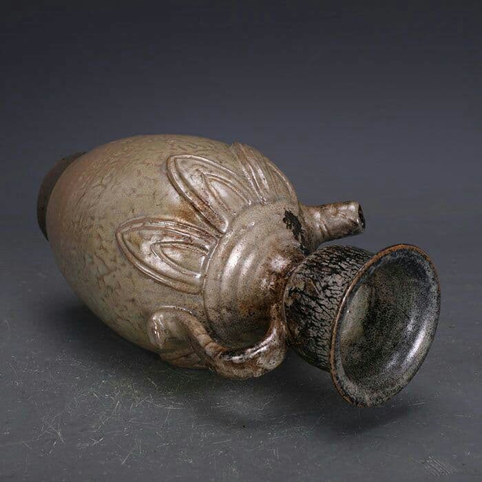 送料無料民国宜興白泥/段泥大花鉢『銭建英造』款幅31.5cm中国古玩骨董