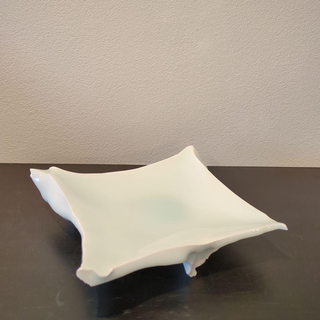 加藤委 造 青白磁 角皿