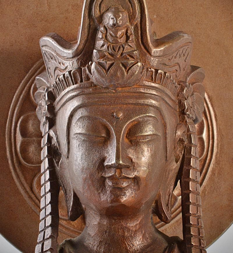 文化勲章受章　彫塑家　澤田政廣作　ブロンズ　聖観音菩薩像　F　R7123B