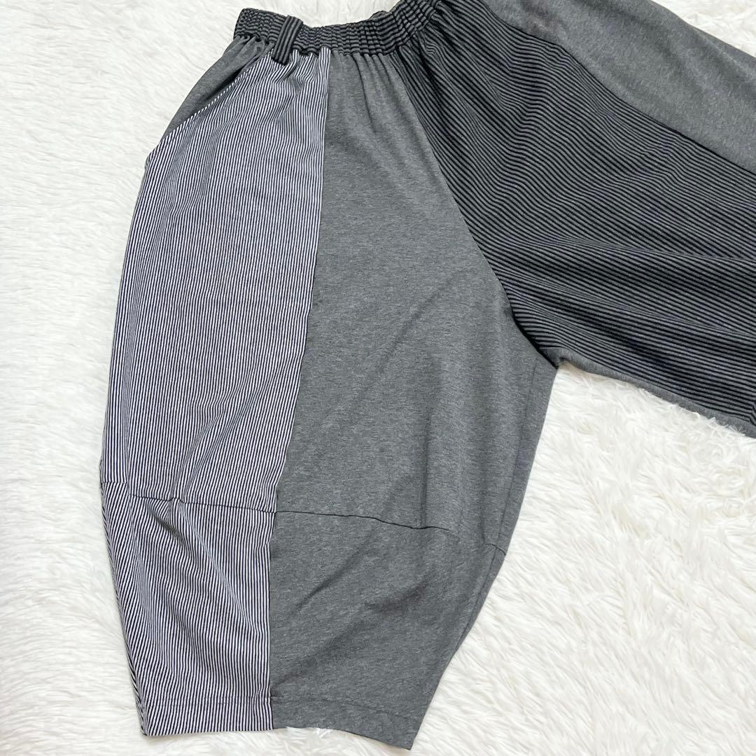 美品　萌　モユル　MOYURU サルエルパンツ　ストライプ　センソユニコ