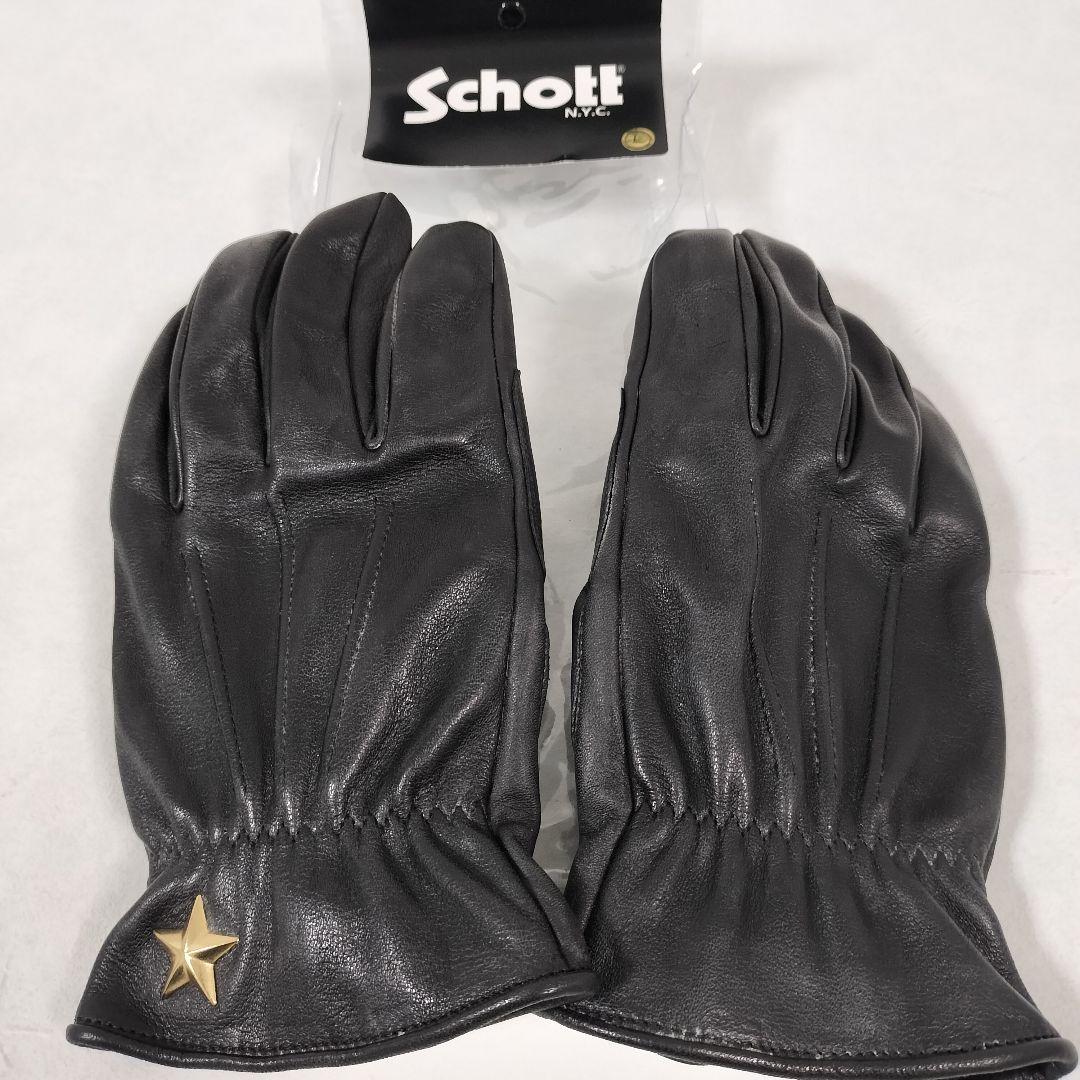 美品　schott　ショットワンスターレザーグローブ　Lサイズ ブラック　手袋 楽天市場】【ポイント10倍】Schott ショット ワンスターグローブ 革
