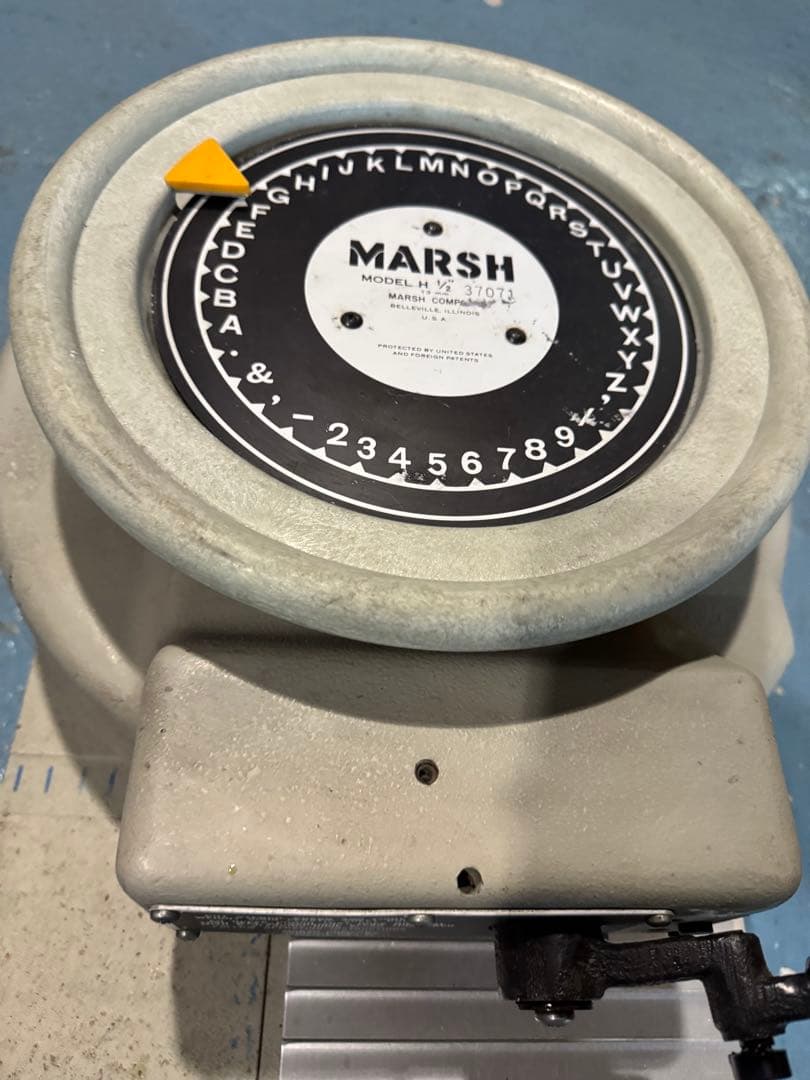 世田谷ベース好きな方 MARSH H 1/2インチ 37071ステンシルマシン