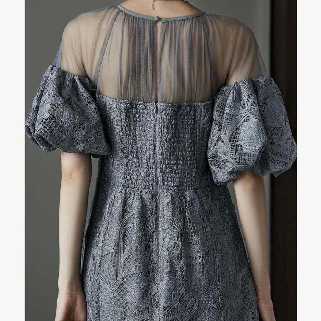 【美品】etoll. エトル　パフオフショルダーレースドレス