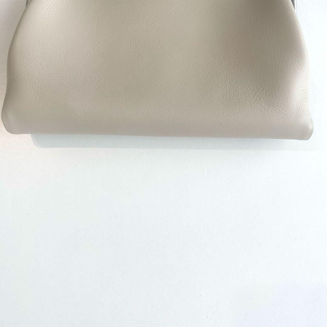 agnes b. アニエスベー 二つ折り財布 ベージュ がま口 レザー箱付き