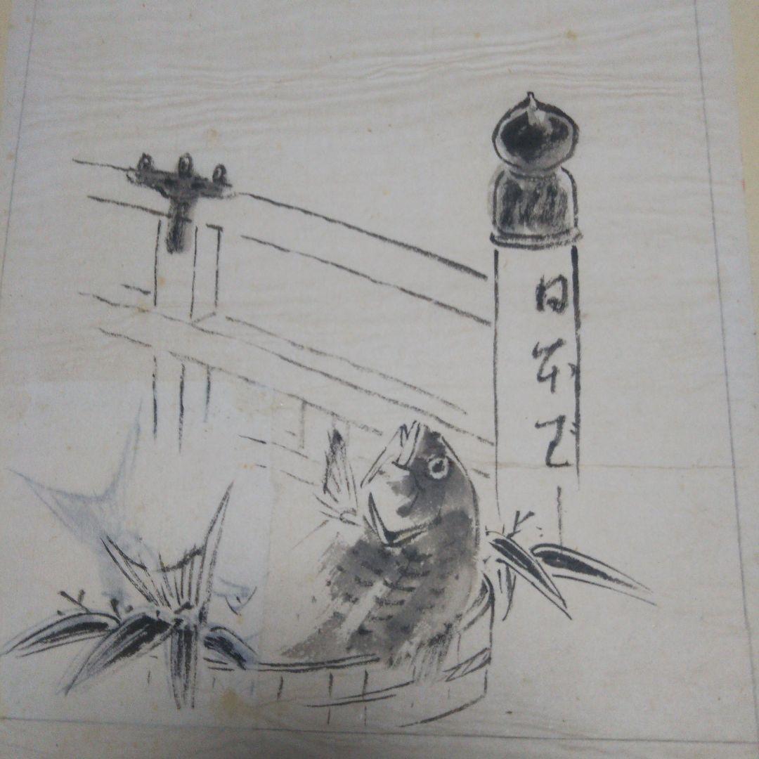 骨董 江戸名所 十二ヶ月 屏風法下画