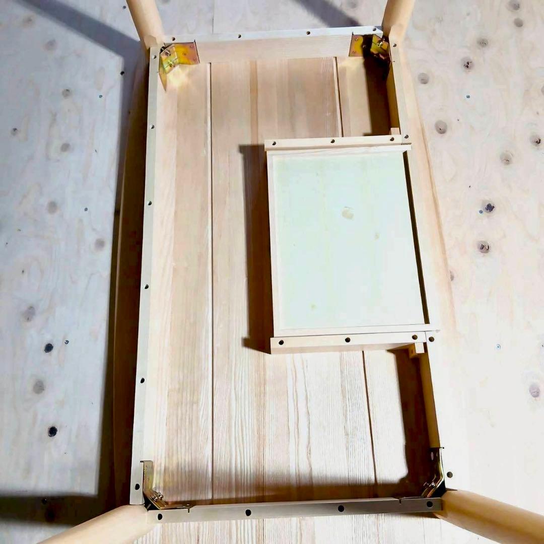 【未開封をお届け！】115センチ　ダイニングテーブル 自然木仕上げ 引き出し付き