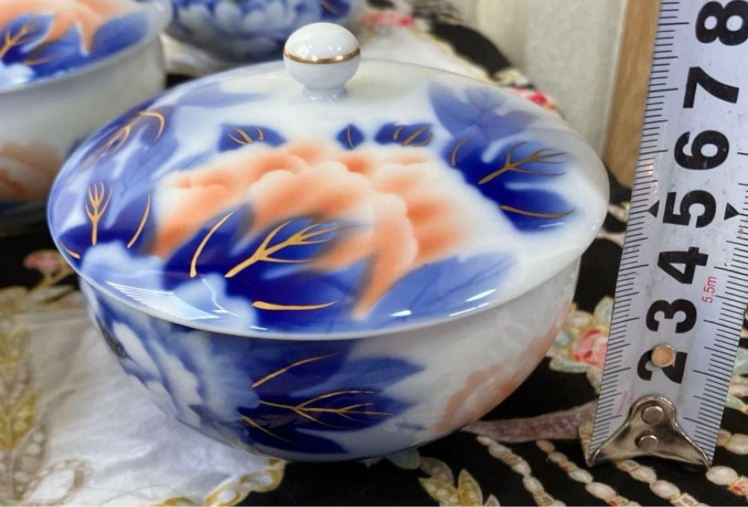 焼き変わり 深川製 湯呑み茶碗セット 高級 5点 桐箱入り