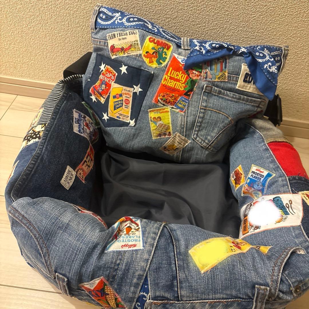 ハンドメイド デニムリメイク ドライブベッド ペットベッド - メルカリ