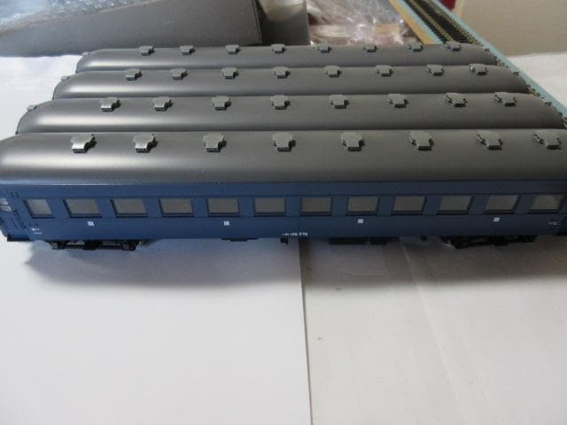 国鉄 オハ35系客車(座席車) 4両セット (ブルー) HOゲージ 未走行車