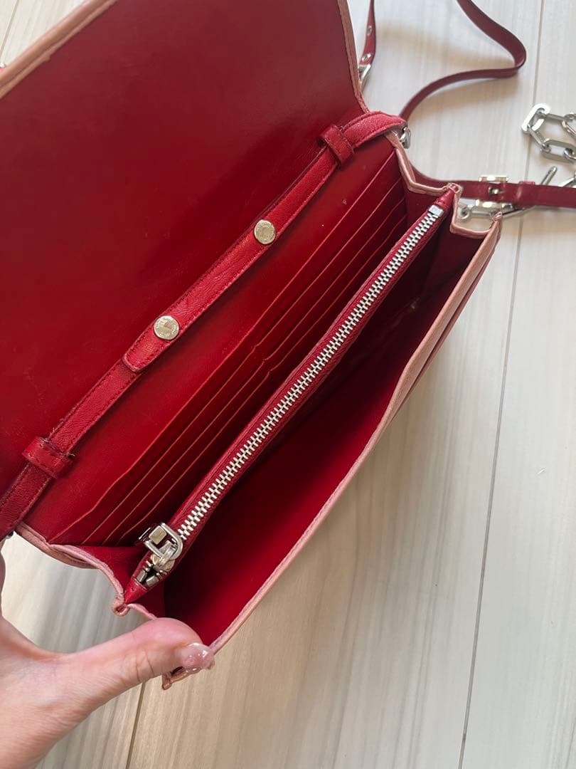 miumiu ピンク ショルダーウォレット