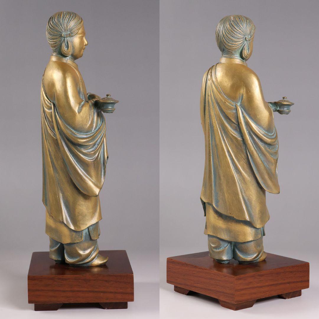 高村光雲 原型 聖徳太子御考養之像 高村規・識箱 銅像 ブロンズ【