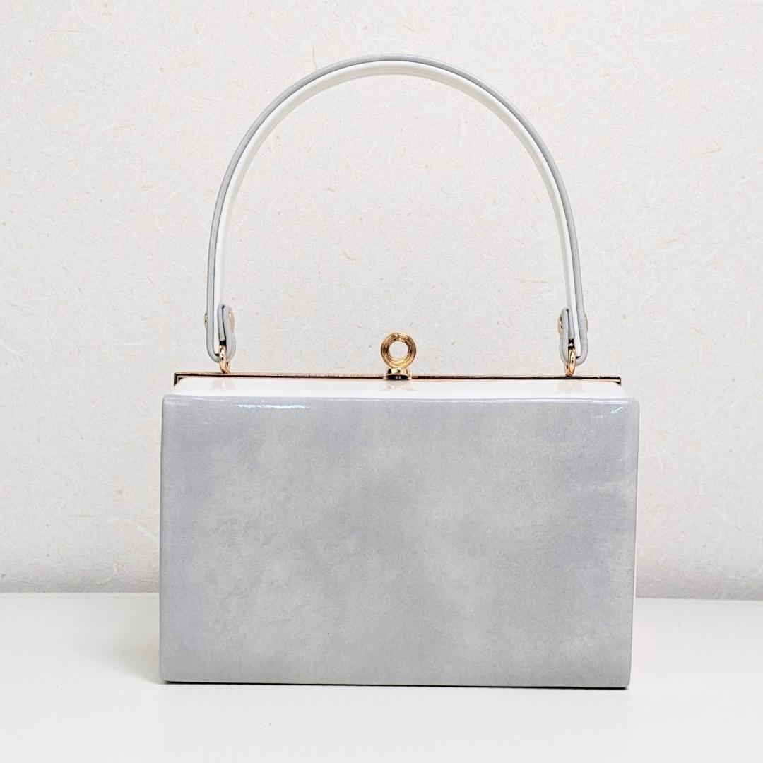 和装 草履 バッグ セット エナメル グレー シルバー 白 フリーサイズ u59