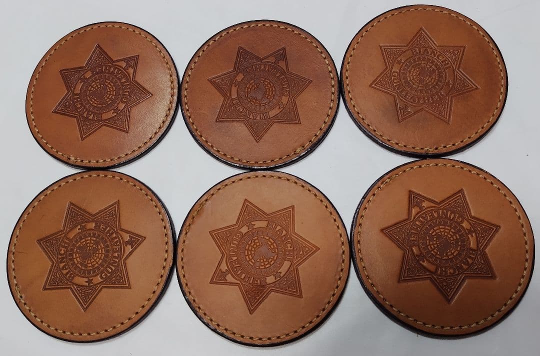 BIANCHI ビアンキ レザー コースター 未使用品 3セット 18枚 まとめ