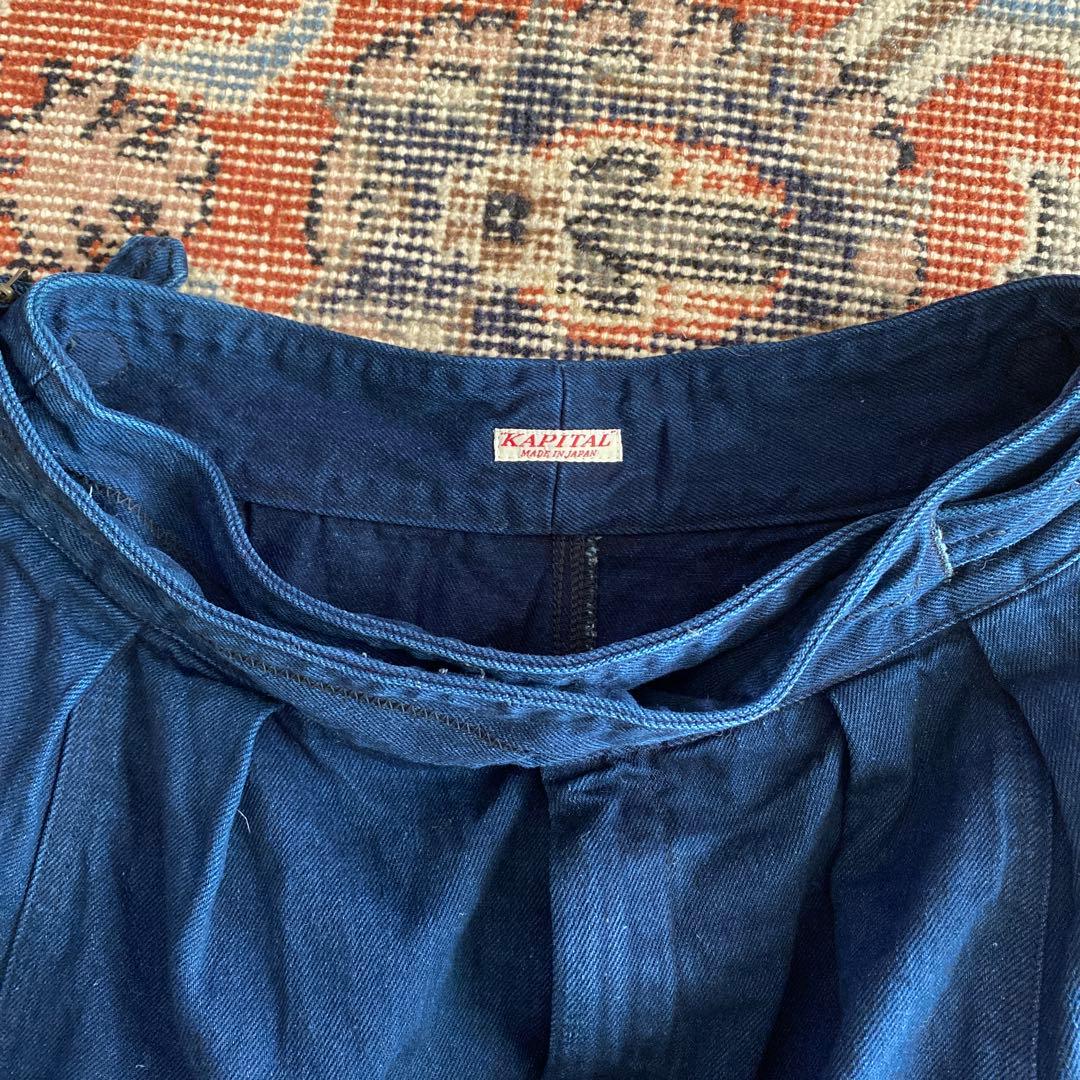 キャピタルKAPTAL デニムスカート インディゴ