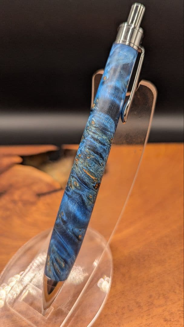 596スタビライズドウッドバーチバール　木軸シャーペン　ボールペン