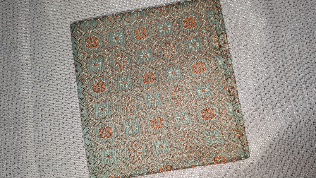 袋師土田友湖 隅入菱『菊花文緞子』袱紗帛紗 千家十職