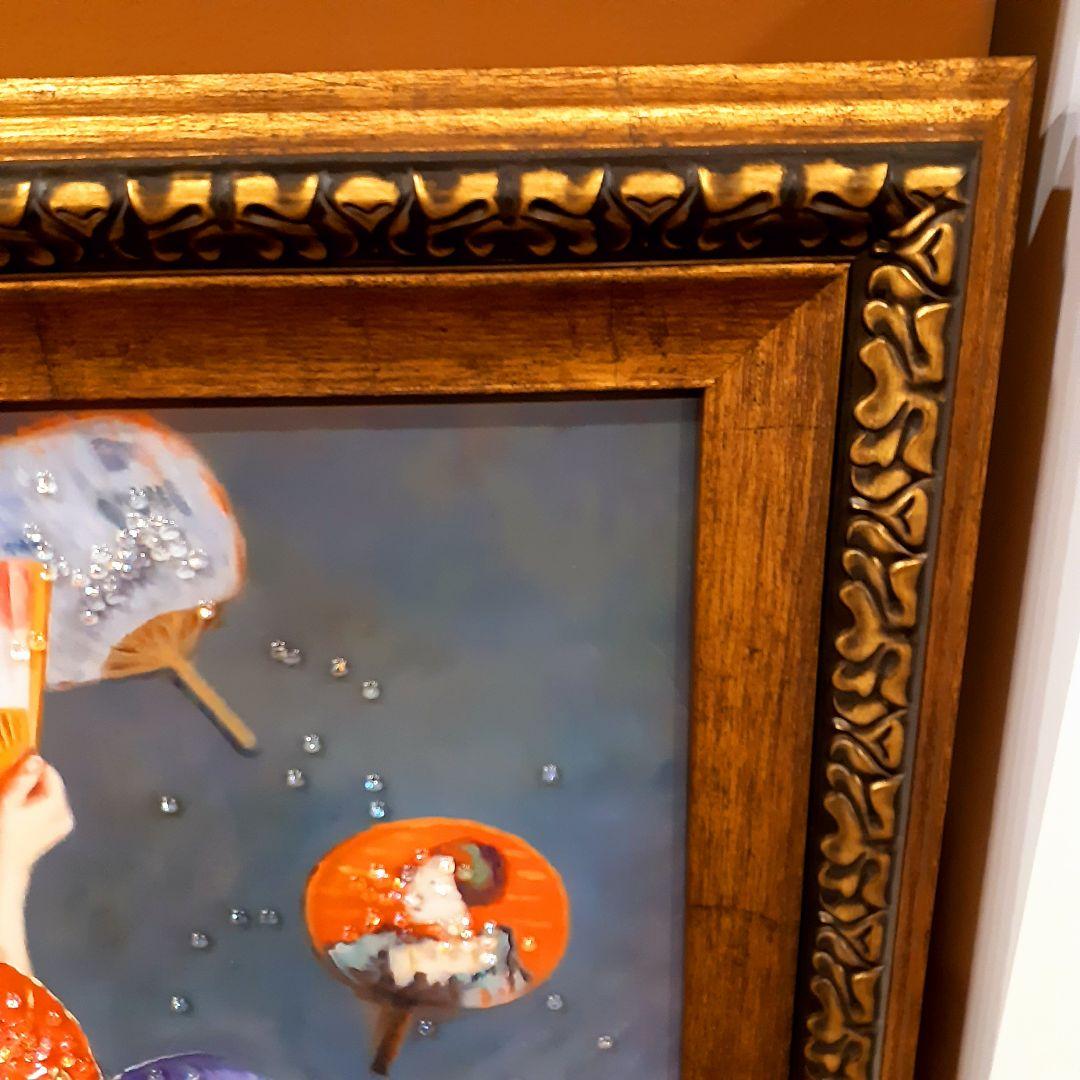 輸入雑貨　クロード・モネ作　『ラ・ジャポネーズ』　天然水晶石　クリスタルアート