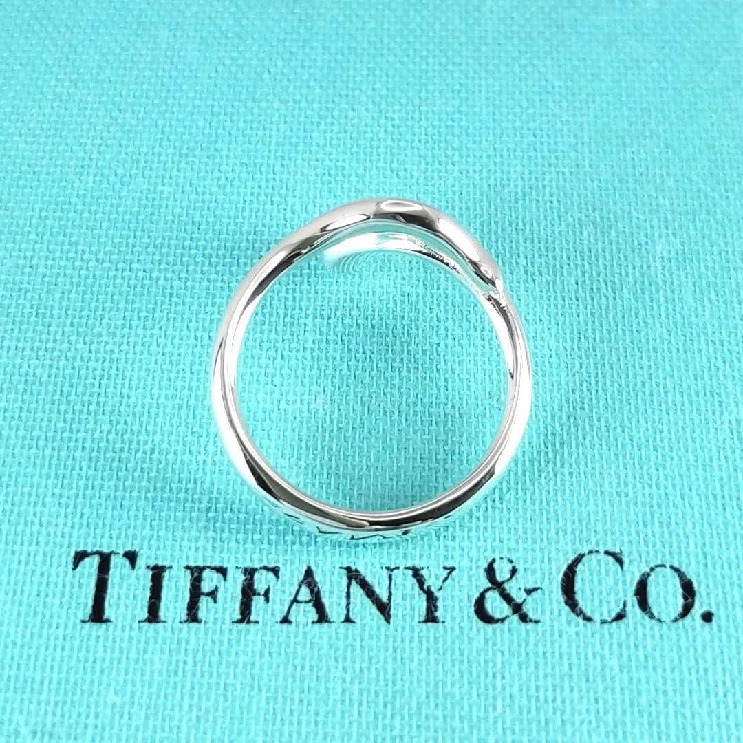 ●SALE●【ティファニー】ティアドロップ　ウェーブ　リング　８号　2309