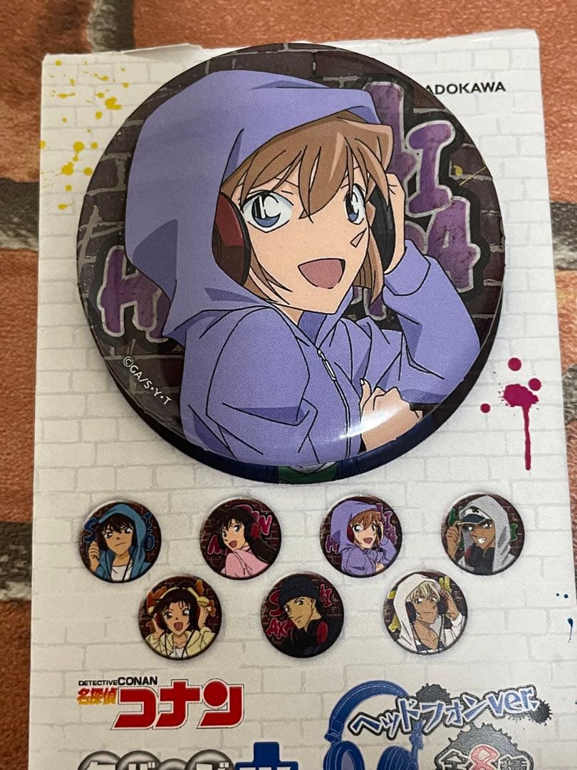即日発送】 名探偵コナン 灰原哀 缶バッジ ヘッドフォンver.
