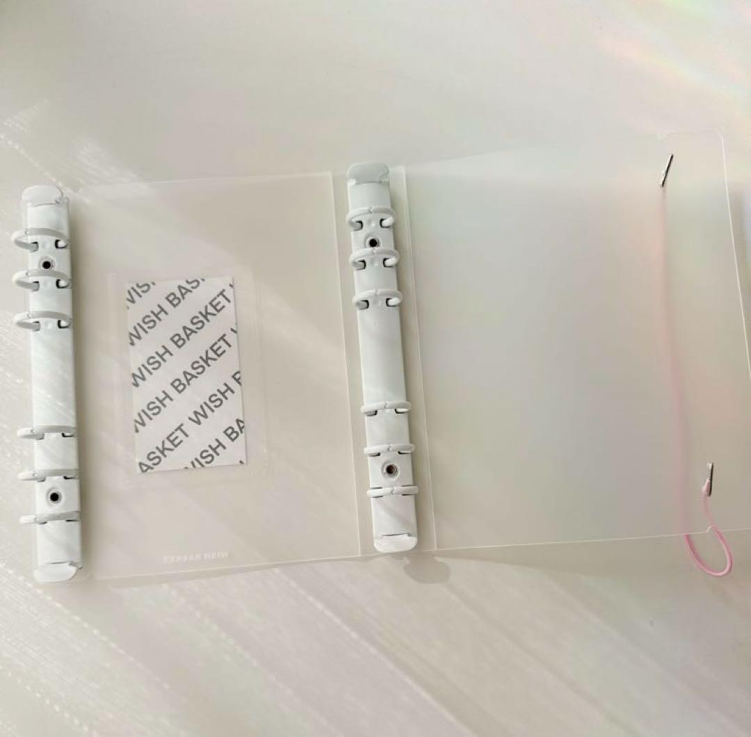 ラスト1点 韓国 A6バインダー リフィル ダブルリングバインダー 白