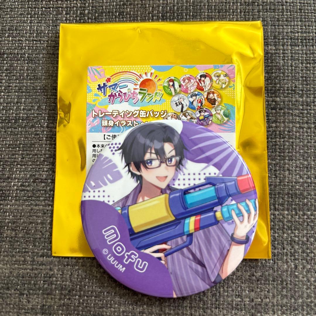 カラフルピーチ もふくん サマーランド 缶バッジ 頭身 からぴち もふ