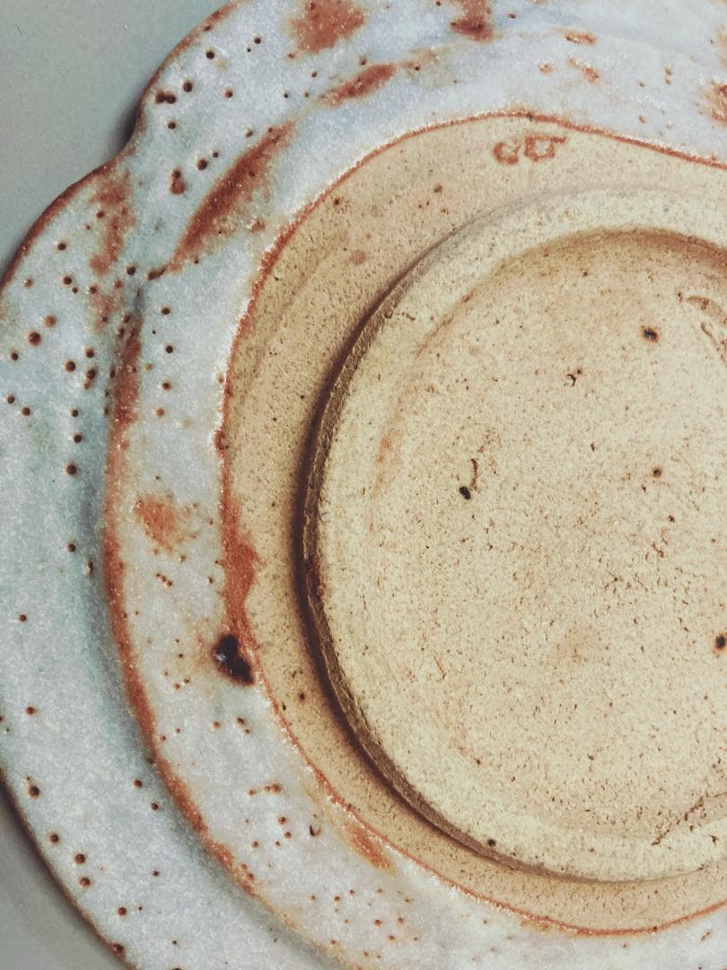 【値下げ】【真正保証】 奥磯太覚 志野 皿 10客