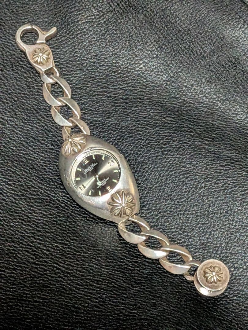 KENシルバー925 ウォッチクロス柄　ブラッケンリッチ　蓋無　可動