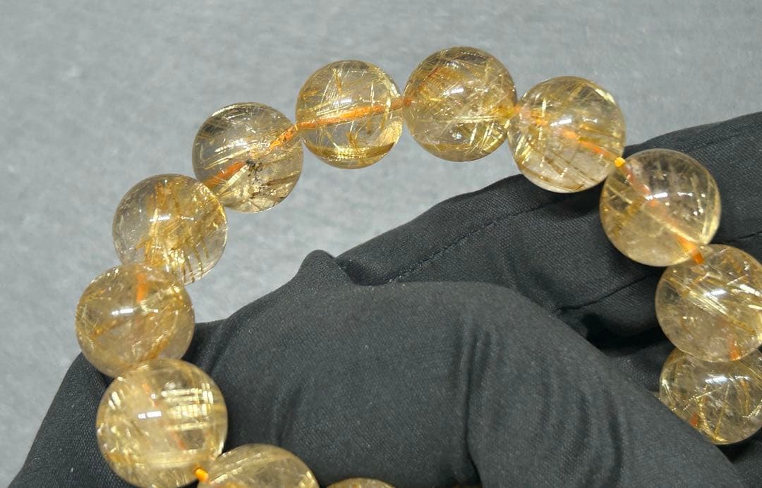 pirokei ゴールドルチルクォーツブレスレット　14mm