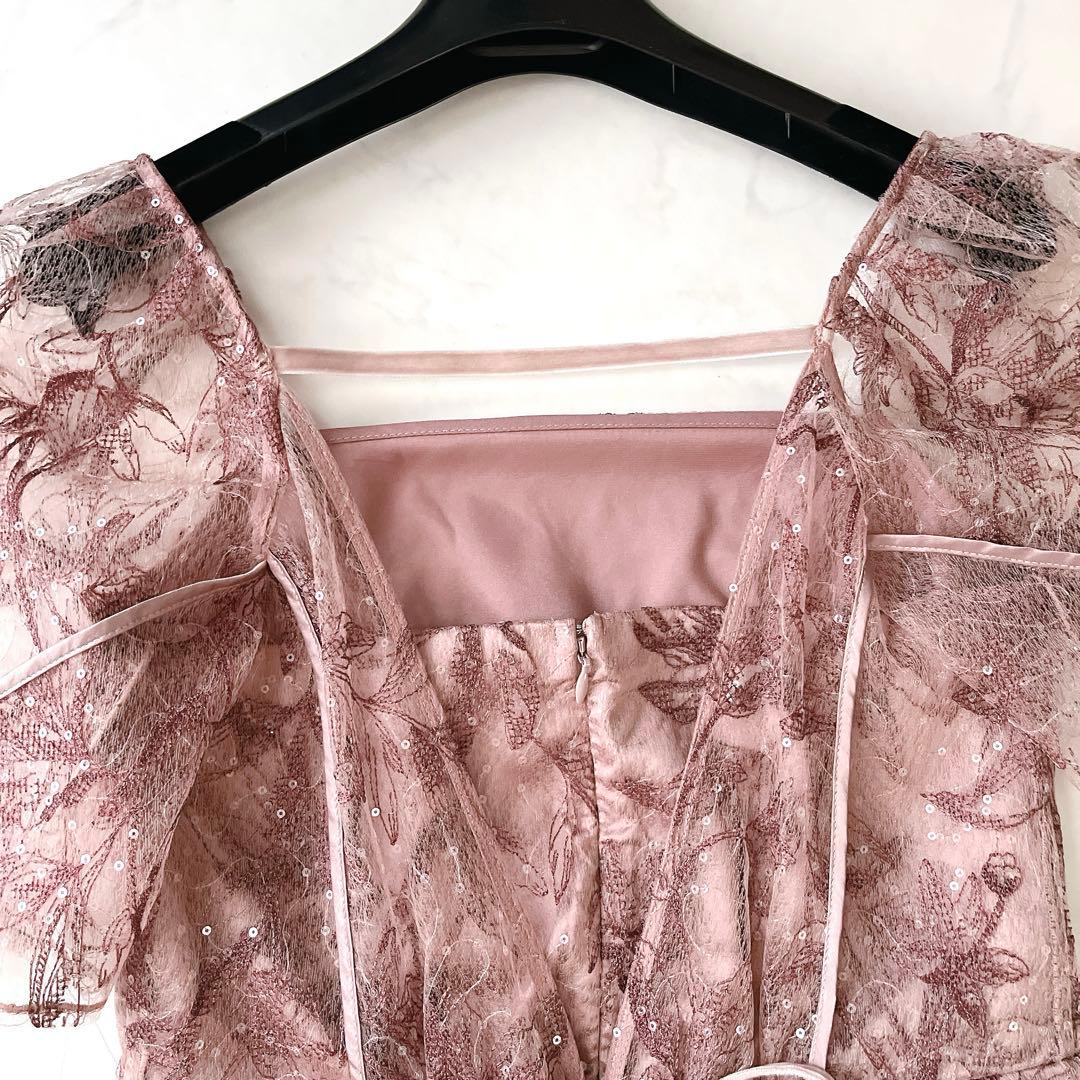 タグ付未使用✨ フレイアイディー カーブパネルエンブロイダリードレス S