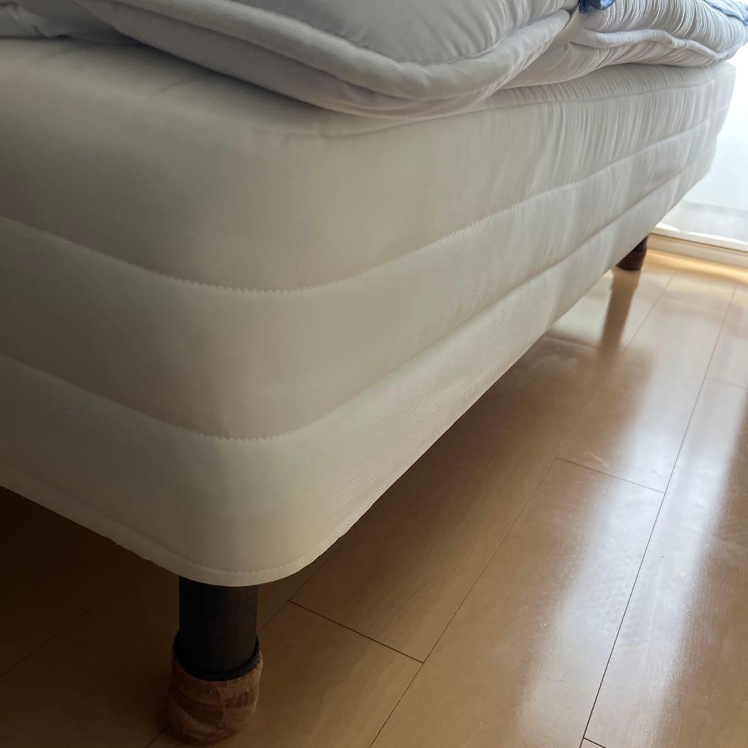 【Siro】【無印良品】マットレス 高密度ポケットコイルセミダブル脚付き