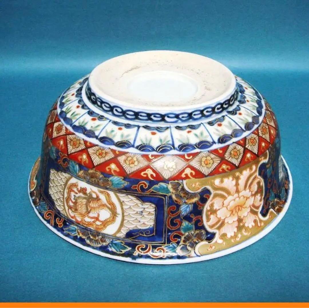 216『色絵金彩 鳳凰 龍 花唐草 鉢』 /骨董品 古美術 古玩 アンティーク