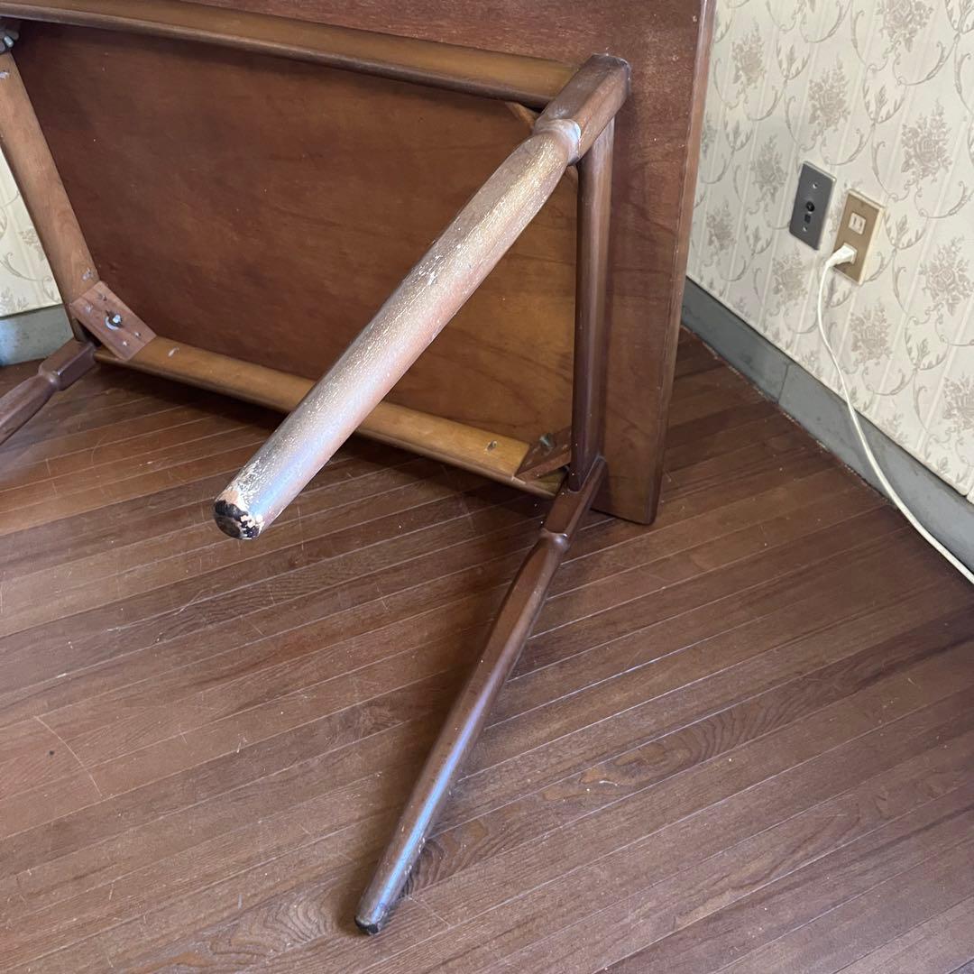 【アンティーク】昭和レトロ トーア 木製 ダイニングテーブル 食卓 古家具