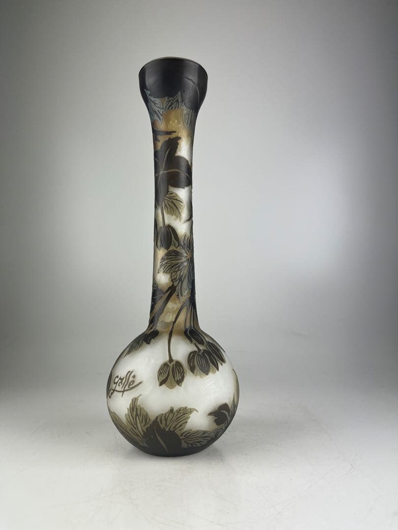 エミール・ガレ Galle tip ガラス花瓶 高さ30cm