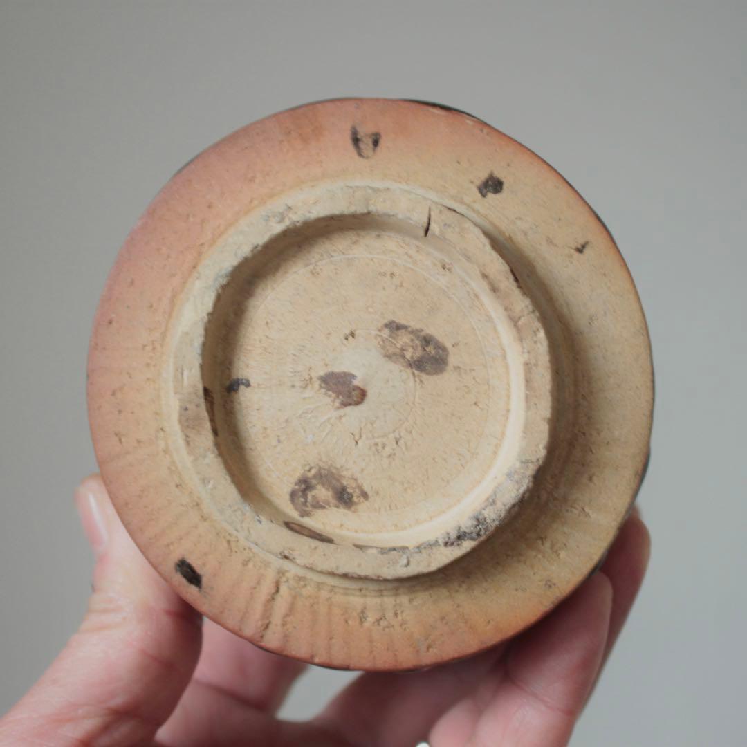 壺屋 褐釉 火入 筒茶碗 古美術 古道具 アンティーク 壺屋焼 会津本郷焼